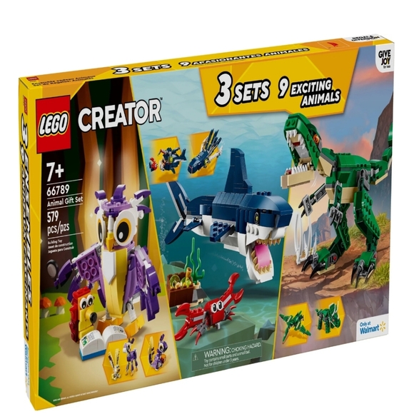 LEGO 66789 Creator Animal Set 9 Exciting Animal Toys in 1 Box Dinosaur Shark Owl - Picture 1 of 6
